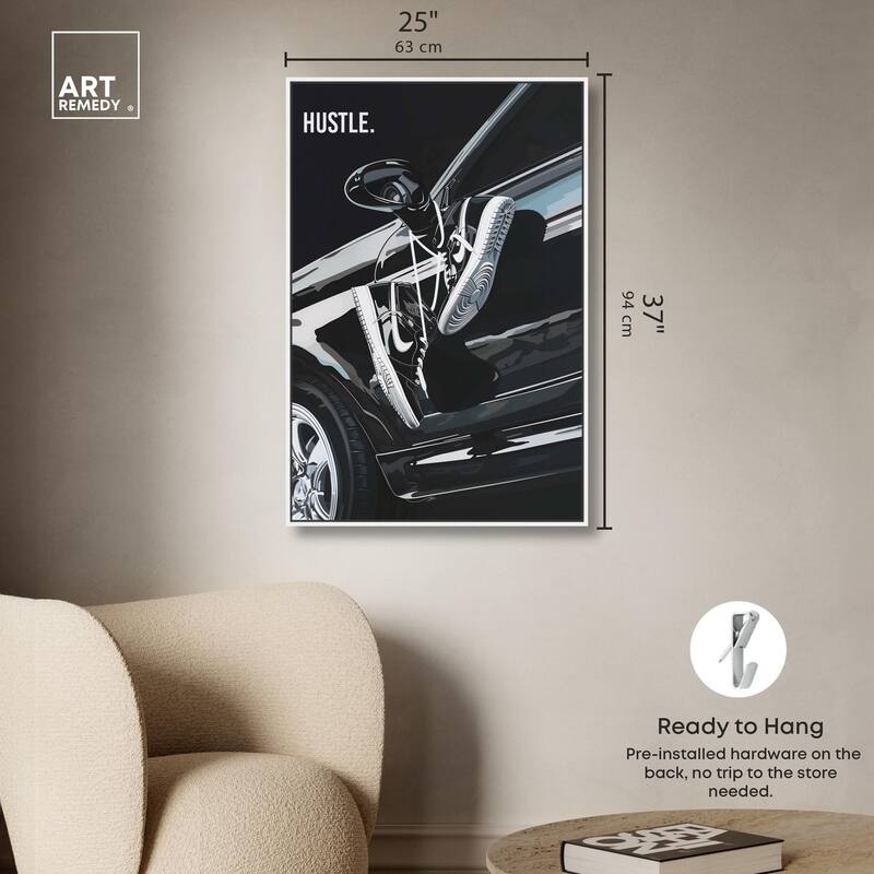 Sneaker Lace Car Canvas by Art Remedy