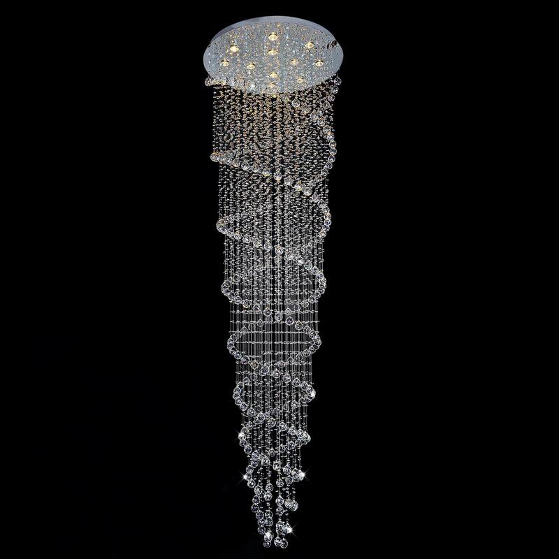 Double Spiral 12 Light Flush Mount With Chrome Finish