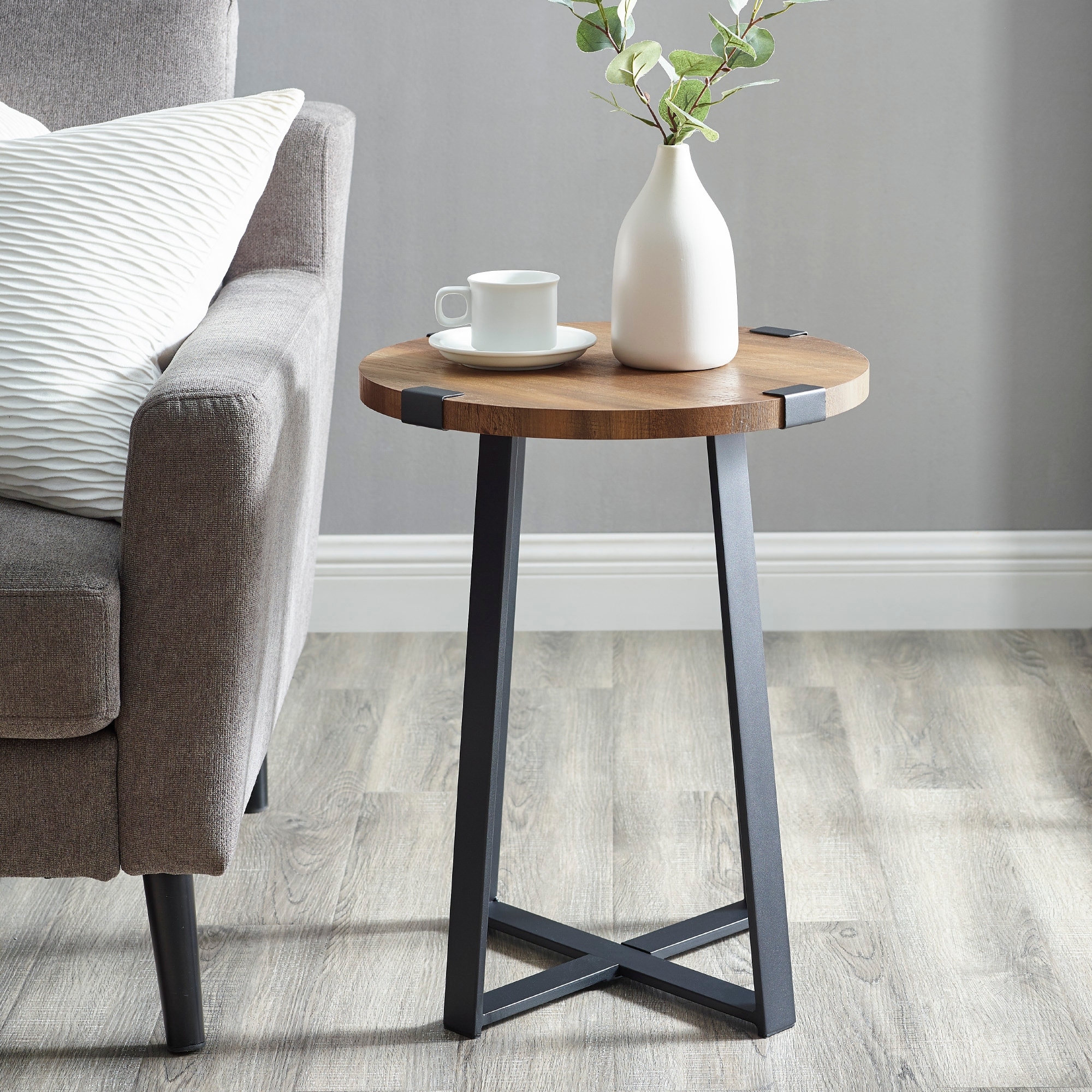 Carbon loft kenyon round store metal wrap side table