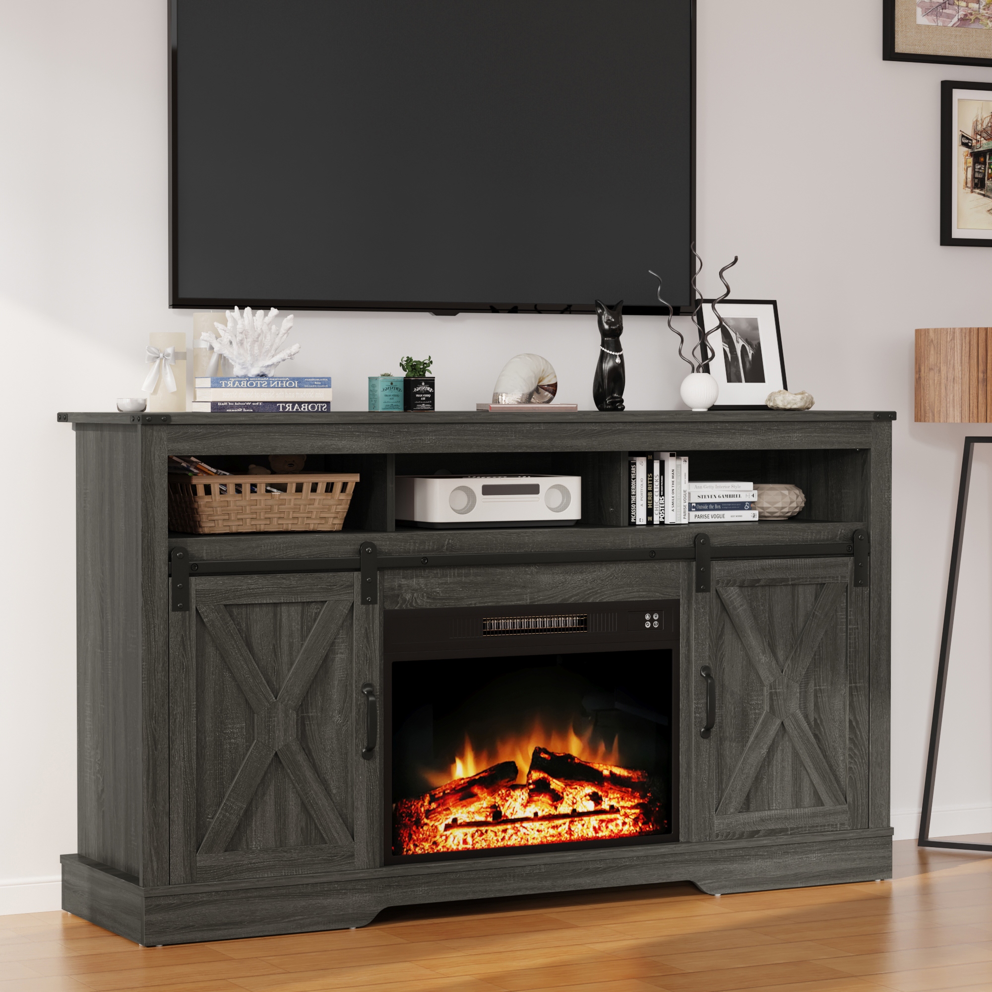 Whitmore tv stand with fireplace discount