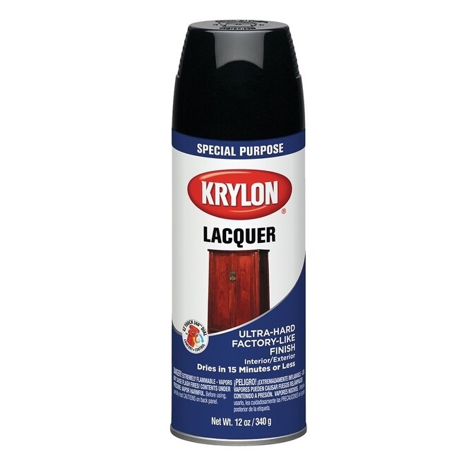 Shop Krylon 7030 Lacquer Spray Paint 12 Oz Gloss Black On Sale