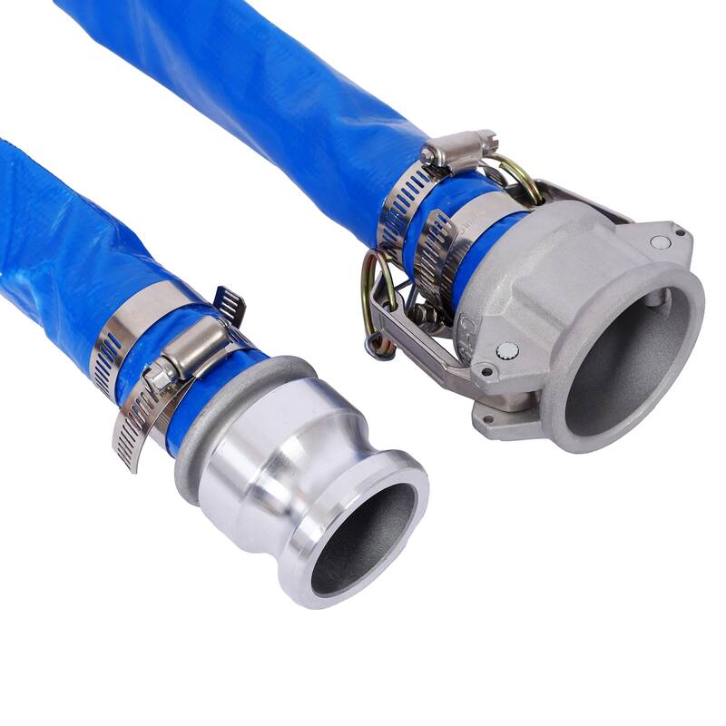 2" Heavy Duty Pool Backwash Hose, Reinforced PVC with Aluminum Camlock