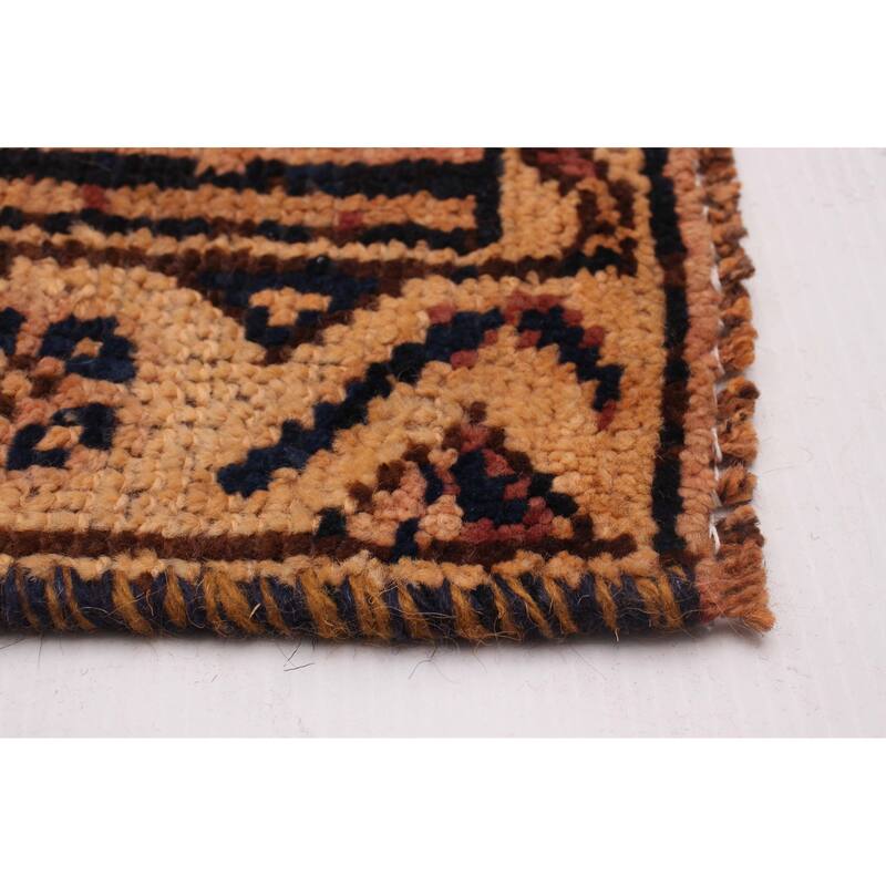 ECARPETGALLERY Hand-knotted Melis Vintage Copper Wool Rug - 3'10 x 11'9