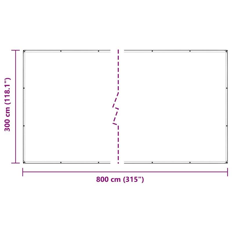 vidaXL Clear Tarpaulin with Eyelets 9.8x9.8/13.1/19.7/26.2' Polyethylene - Transparent