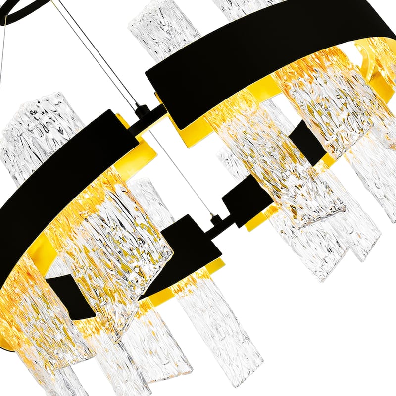 Guadiana 24 in LED Black Chandelier