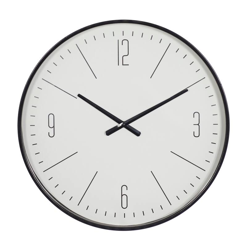 Glass Wall Clock - Gold or Black - Roche River Decor - Black