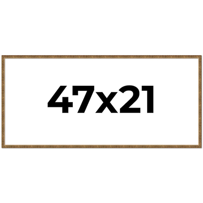 47x21 Frame Gold Solid Wood Picture Frame - Complete Modern Photo