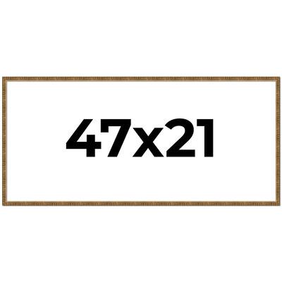 47x21 Frame Gold Solid Wood Picture Frame - Complete Modern Photo