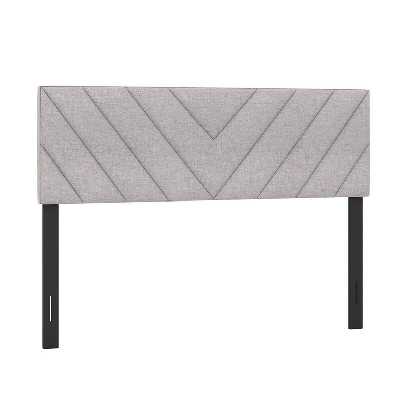 Gymax Linen Fabric Upholstered Headboard Rectangular Headboard w/
