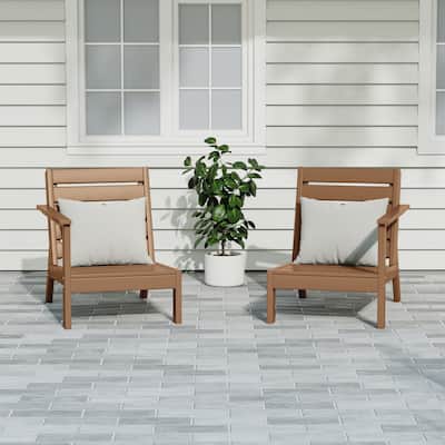 Polytrends Birchwood All Weather HDPE Outdoor Patio Deep Seating Sectional Loveseat
