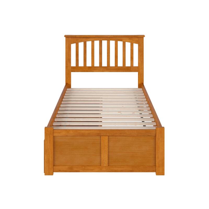 Mission Platform Bed with Footboard and Storage Drawers