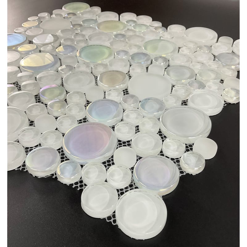 Random Size Bubble Round Glass Mosaic Wall Tiles