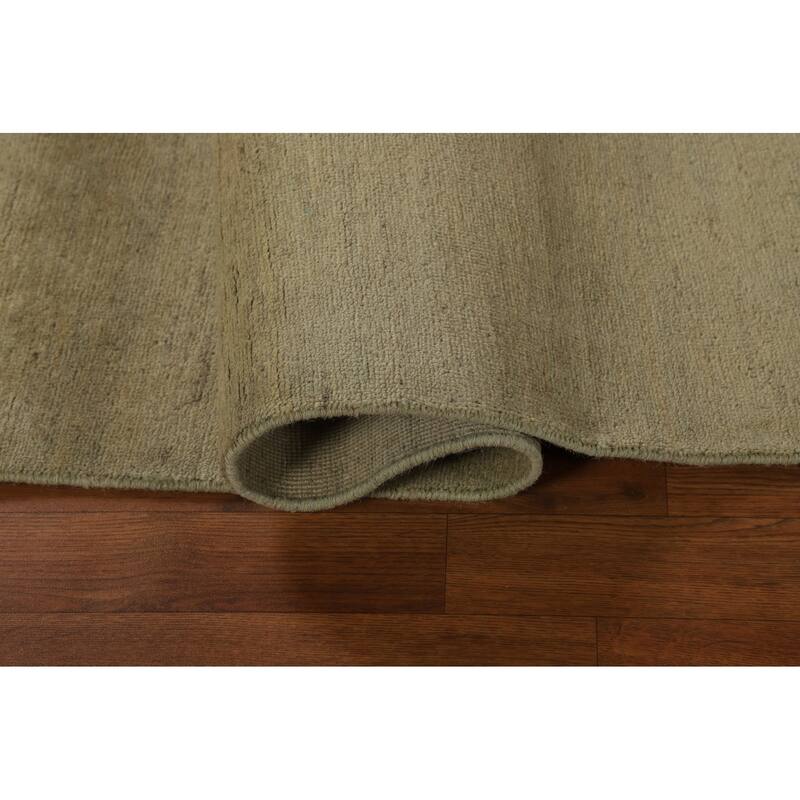 Gabbeh Oriental Runner Rug Hand-Knotted Solid Wool Carpet - 2'7"x 9'4"