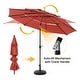 preview thumbnail 13 of 36, MAISON ARTS 10ft 3 Tiers Vented Patio Outdoor Umbrella with Auto-tilt and Crank Lift