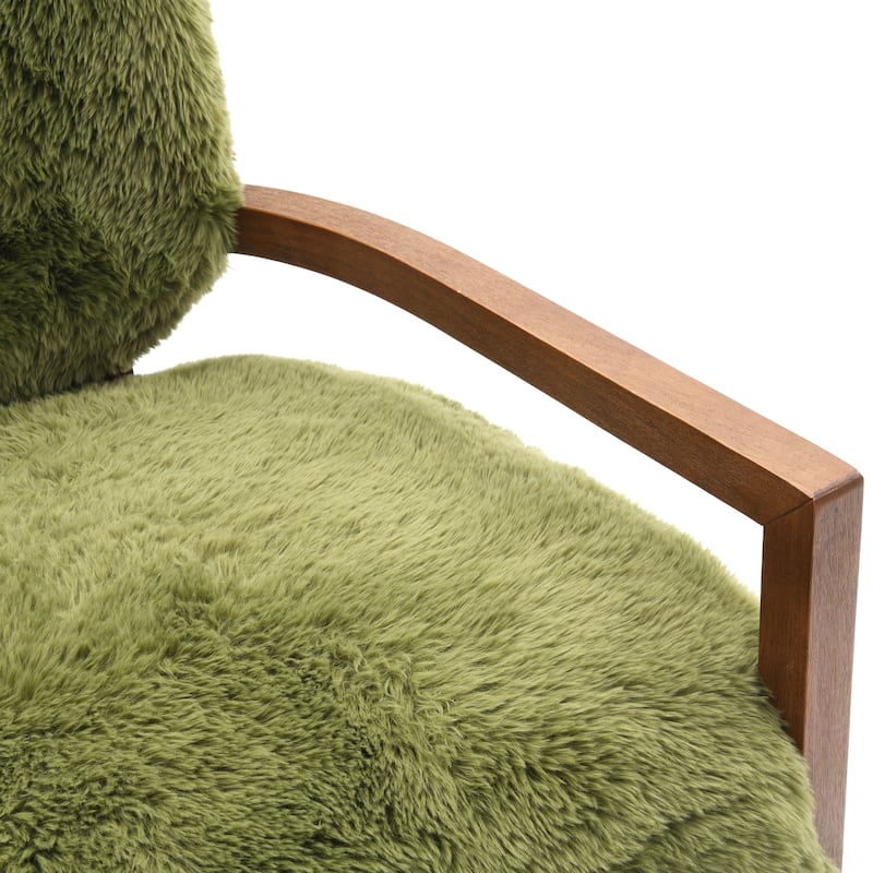 Furniture of America Lumir Modern 28-inch Faux Fur Accent Arm Chair