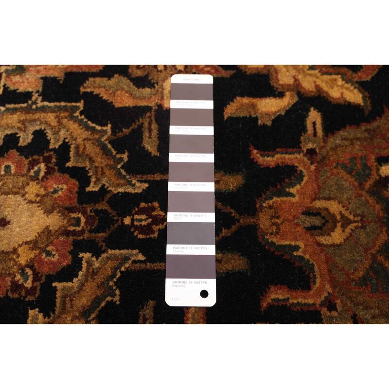 ECARPETGALLERY Hand-knotted Finest Agra Jaipur Black Wool Rug - 4'0 x 5'11
