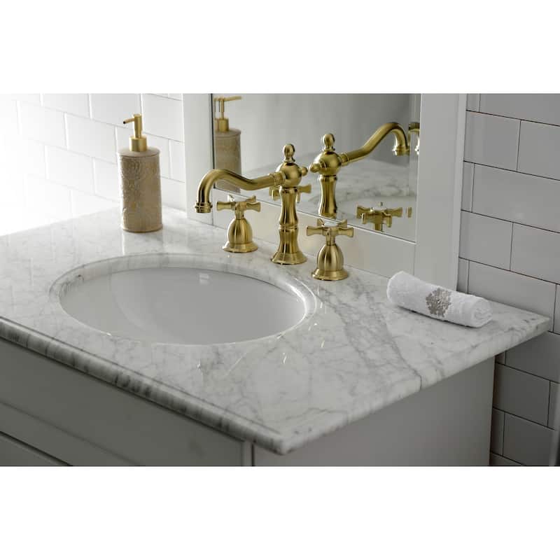 Hamilton 8 in. Widespread Bathroom Faucet - Brushed Brass