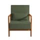 preview thumbnail 25 of 141, 25" W Mid Century Upholstered Wood Accent Chair with Pillow set of 2