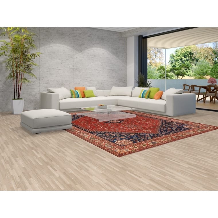 Tribal Geometric Yalameh Vegetable Dye Rug Hand-Knotted Wool Carpet - 9'0" x 11'6"