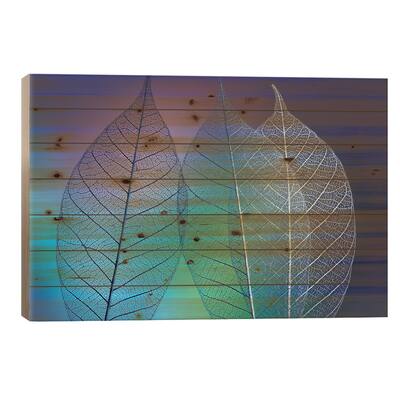 Prismatic leafs Print On Wood by Shihya Kowatari - Multi-Color