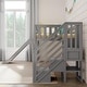 preview thumbnail 20 of 26, Max and Lily Classic Twin Low Loft with Stairs, Easy Slide and Curtain