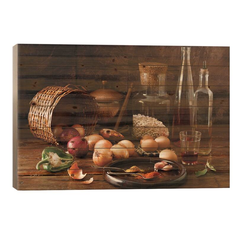 Smells Print On Wood by Luiz Laercio - Multi-Color - 18x26x1.5