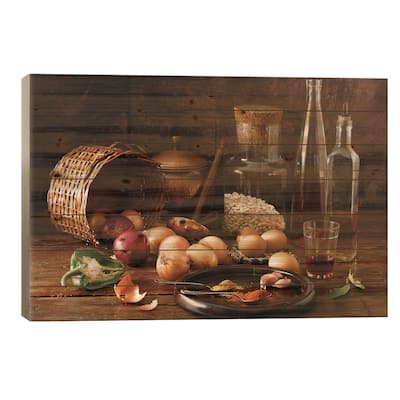 Smells Print On Wood by Luiz Laercio - Multi-Color