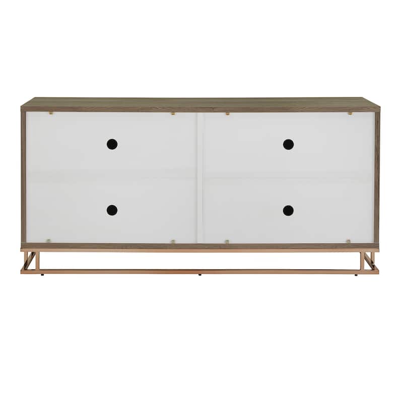 Kew Champagne Gold Finish Cabinet Sideboard by iNSPIRE Q Bold