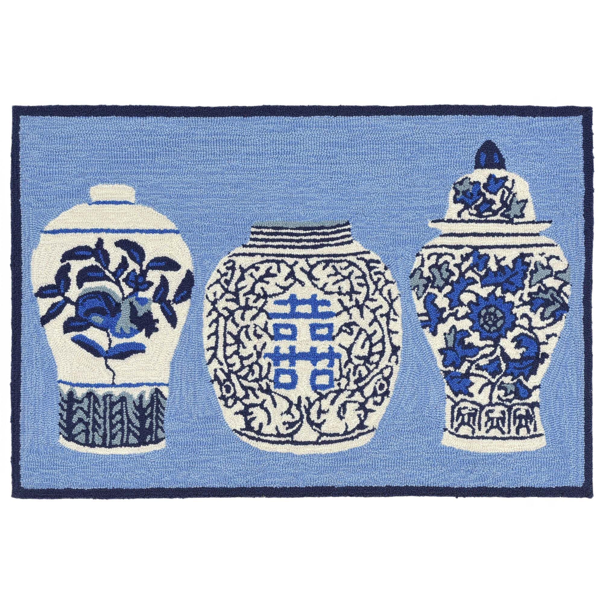 Lush Decor Frontporch Ginger Jars Indoor/Outdoor Rug