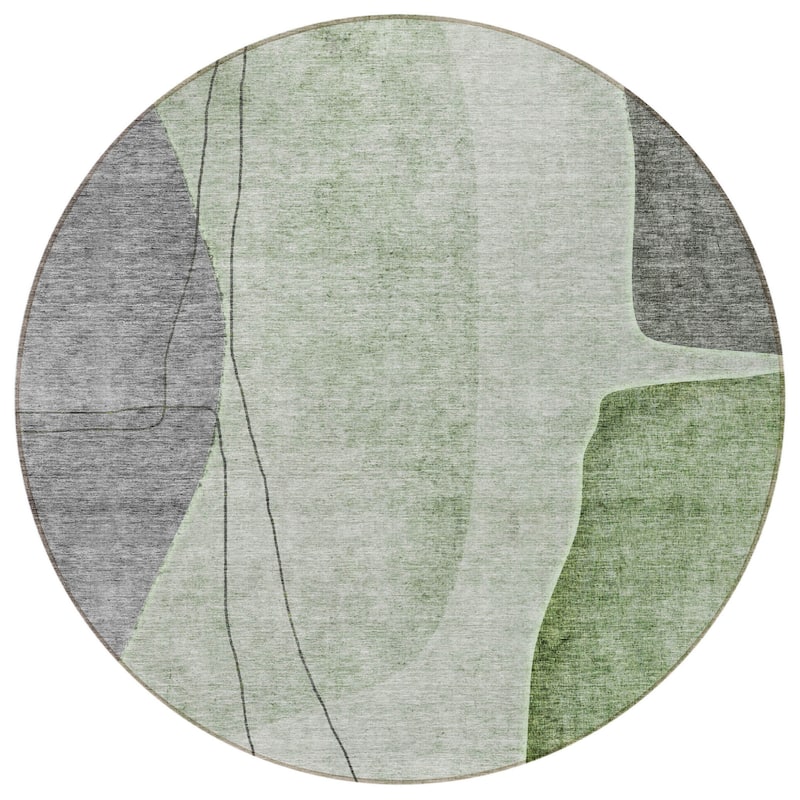 HomeRoots Abstract Transitional Rectangle Outdoor Rug