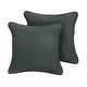 preview thumbnail 1 of 1, Sorra Home Sunbrella Outdoor Corded Pillow Set of 2 18 in H x 18 in W x 6 in D - Sunbrella - Cast Ivy