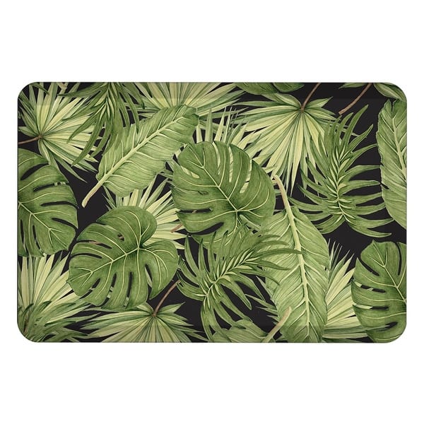 slide 2 of 3, Laural Home Sophisticated Palm Anti-Fatigue Kitchen Mat - 20" x 30"
