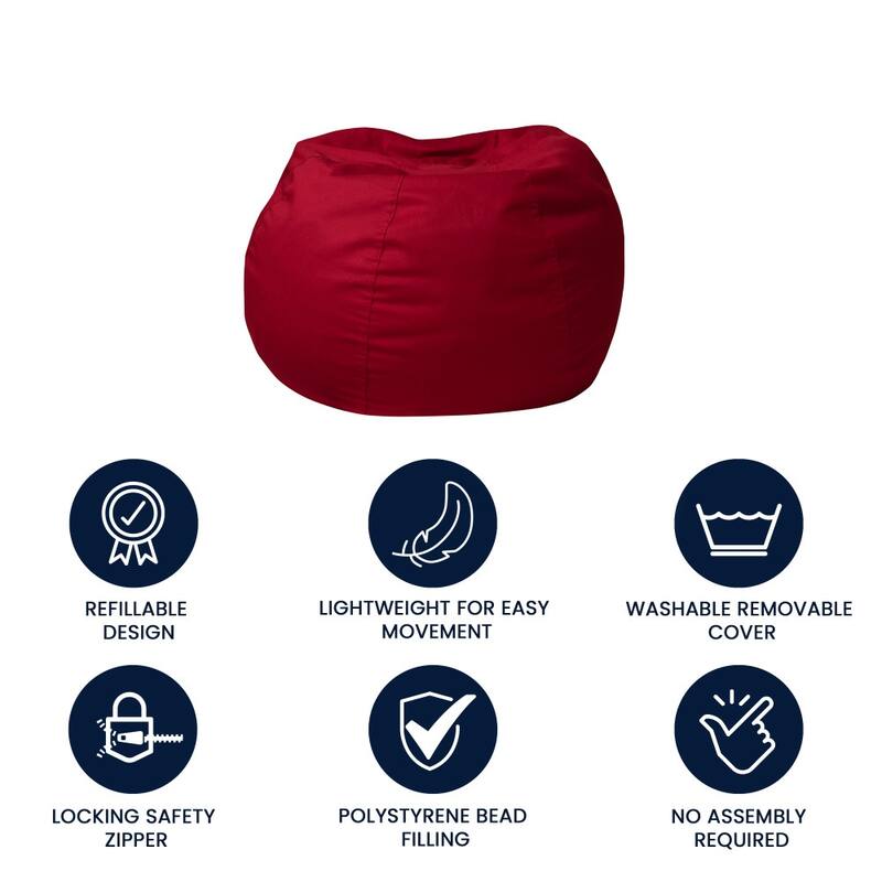 Small Refillable Bean Bag Chair for Kids and Teens