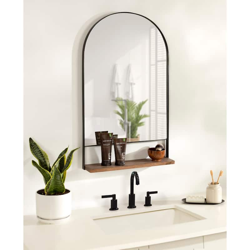 Kate and Laurel Chadwin Wall Mirror with Shelf