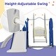 preview thumbnail 4 of 36, 5 in 1 Toddler Slide and Swing Set, Kids Playground Climber Slide Playset with Basketball Hoop Freestanding Combination