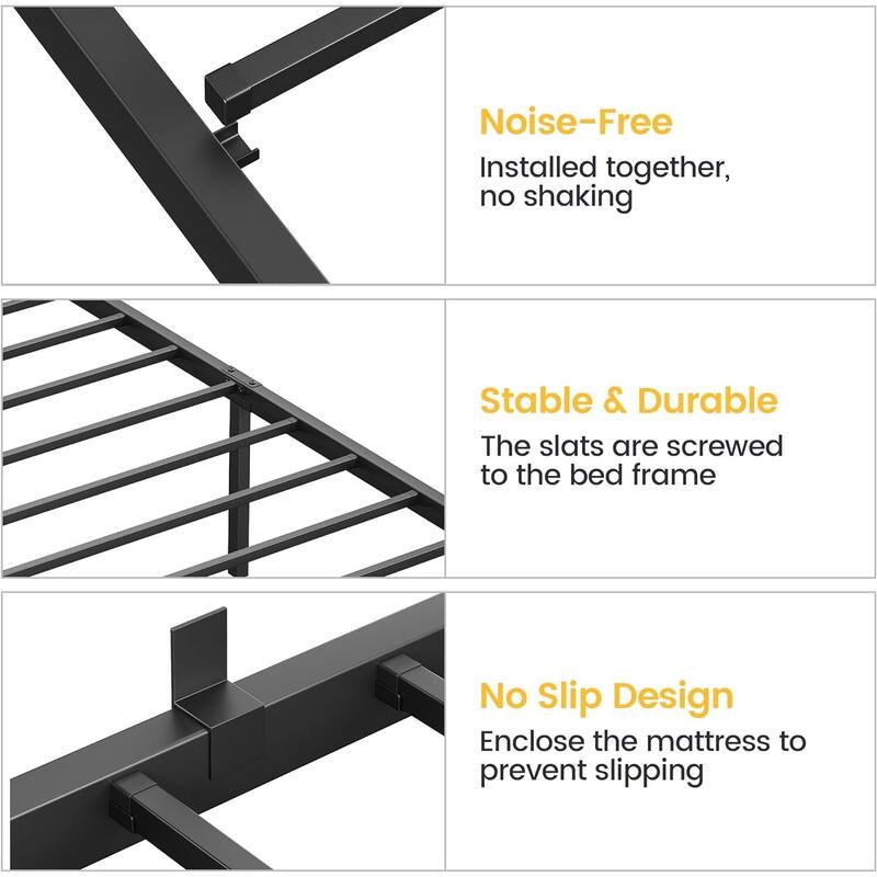 14 Inch Bed Frame with Storage, Load Up to 800Lbs,No Box Spring Needed