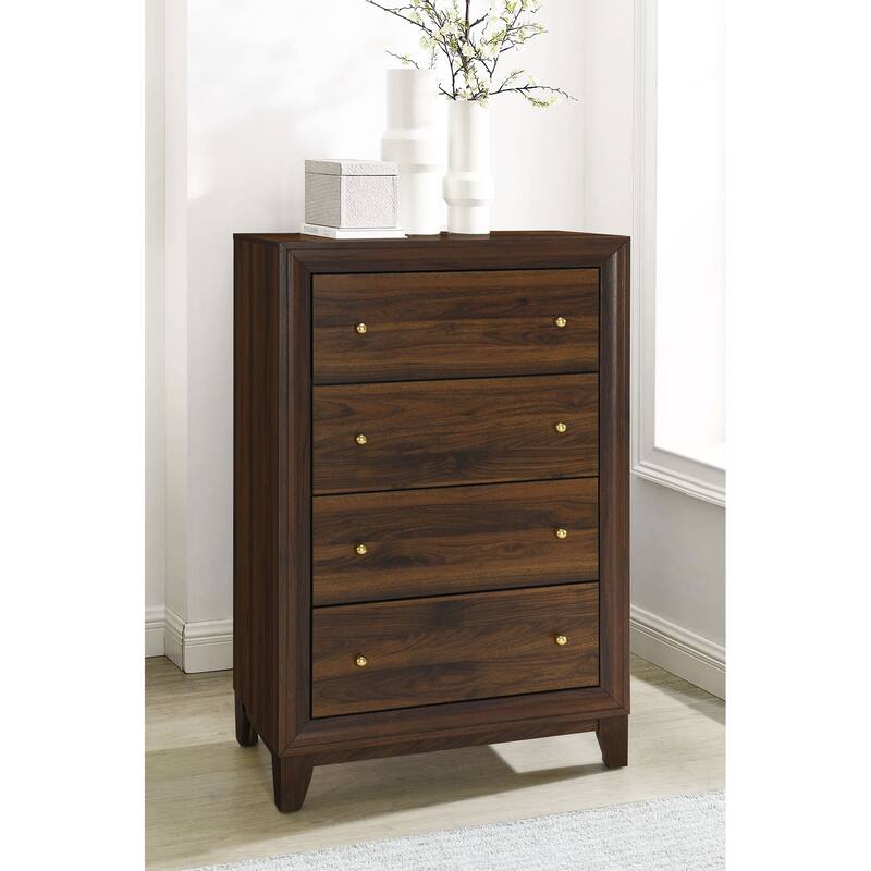 Welsley 4-drawer Chest of Drawers Walnut