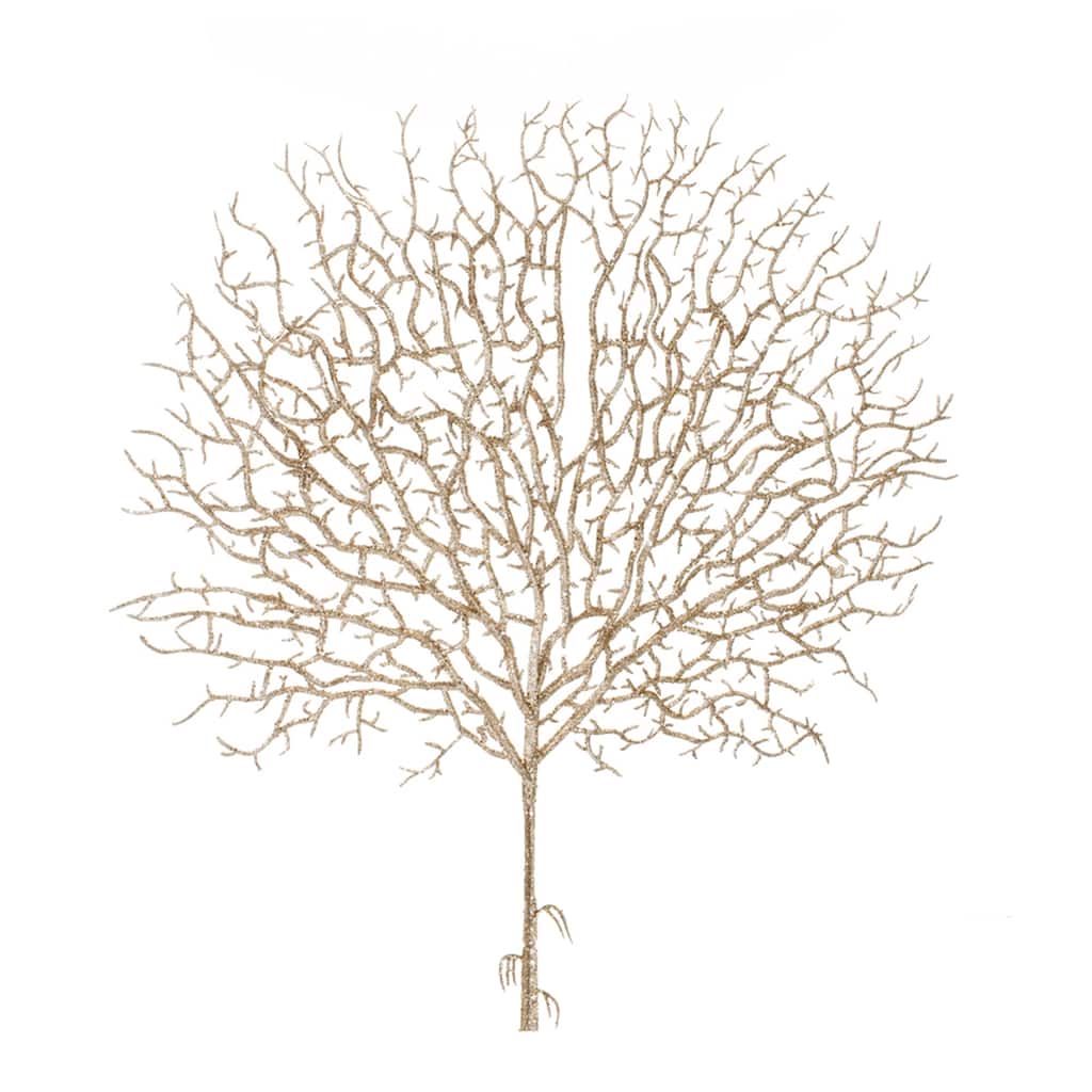 Glittered Twig Artificial Christmas Sprays - 35" - Gold - Set of 6