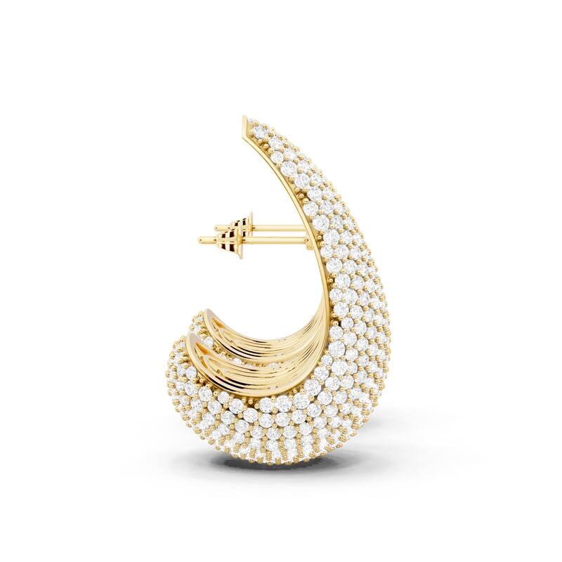 Auriya 14k Gold 10 1/10ctw Dome Fashion Lab Grown Diamond Earrings (F-G VS)