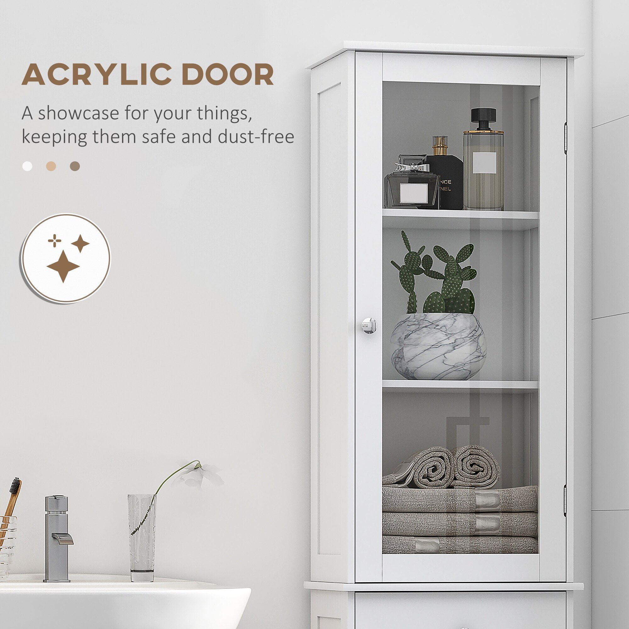 Narrow outlet linen tower