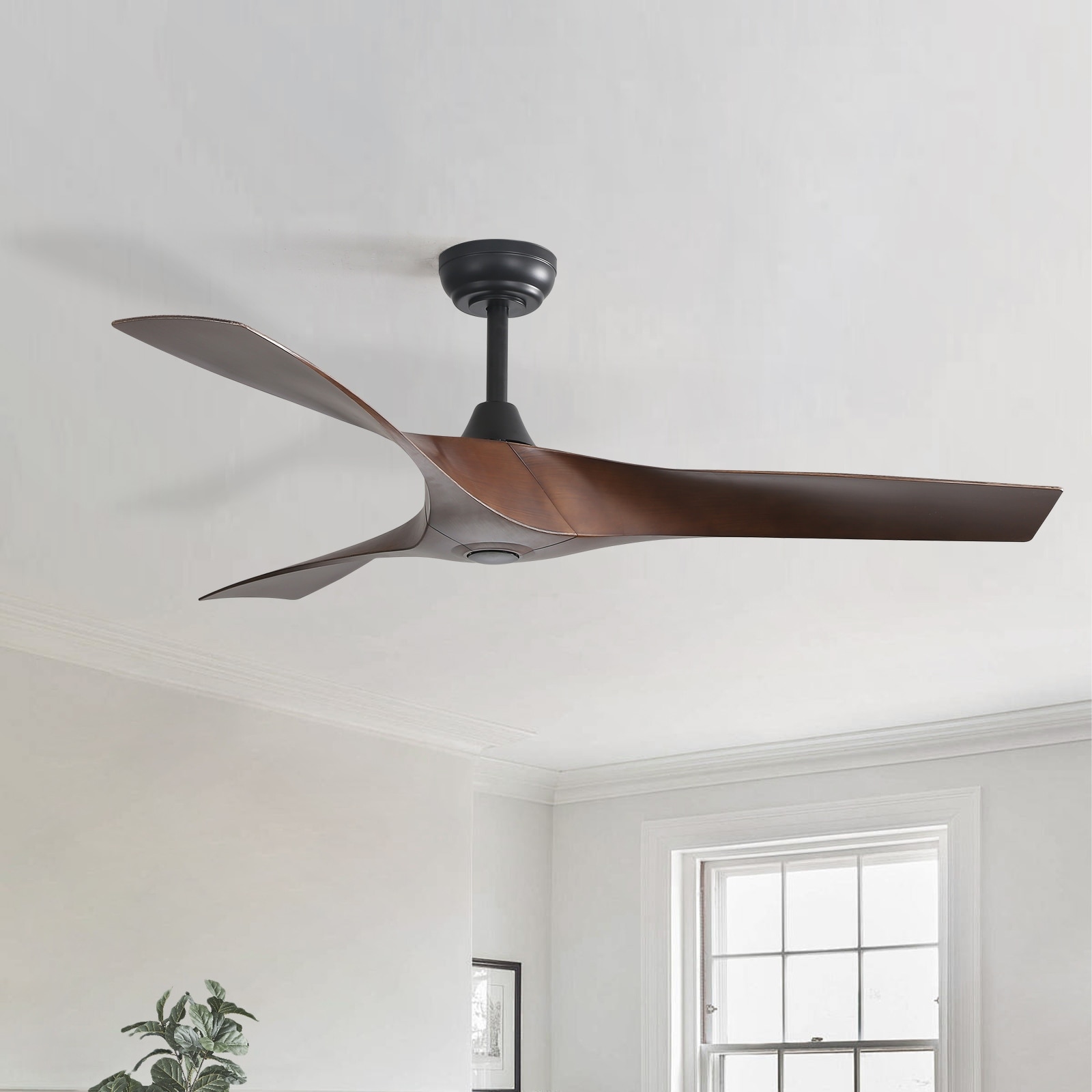 Sofucor 52Inch Ceiling Fan without Light, 6 Wind Speeds with Remote Control for Living Room and Patio