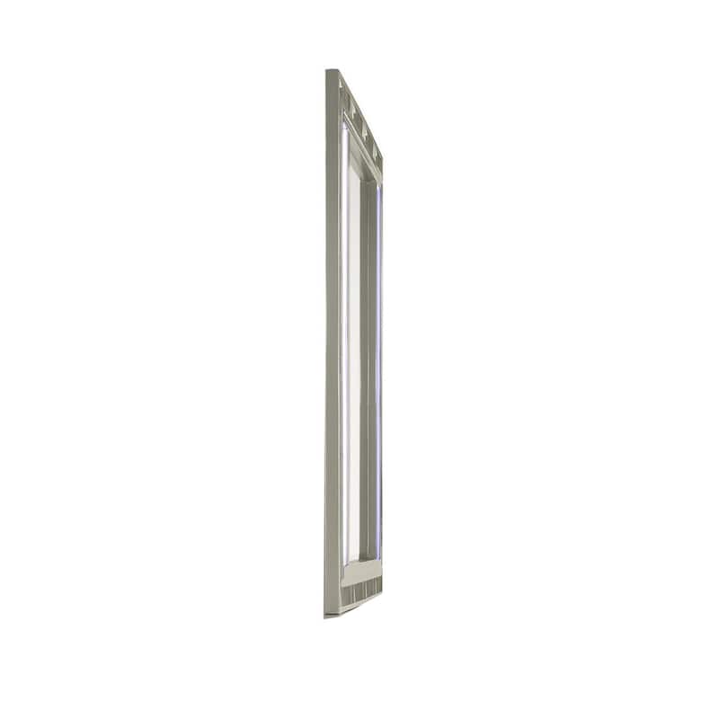 Bet 41 x 48 Dresser Mirror, Silver Solid Wood Frame with Rhinestone Inlay
