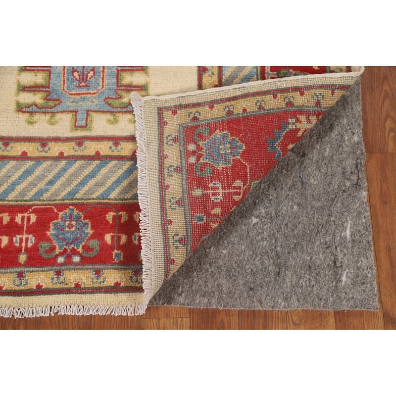 Traditional Kazak Area Rug Hand-Knotted Wool Carpet - 7'0" x 9'11"