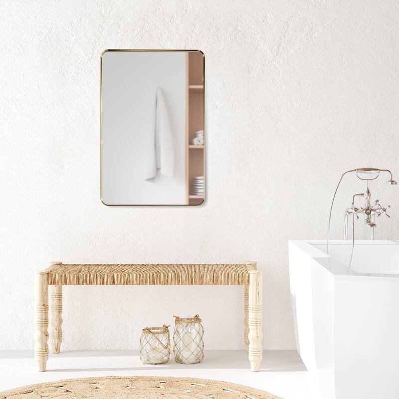 Altair Nettuno Bathroom/Vanity Aluminum Framed Wall Mirror - 24 in. - Gold
