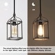 preview thumbnail 6 of 9, Rustic Farmhouse Coastal Mini Pendant Black and Wood Accent Lantern Lights for Kitchen Island - L5.5"xW 5.5"x H 12"