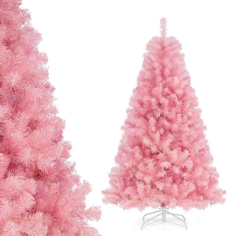 Costway 6.5 FT/7.5 FT Artificial Xmas Tree with 250/550 White LED - See Details