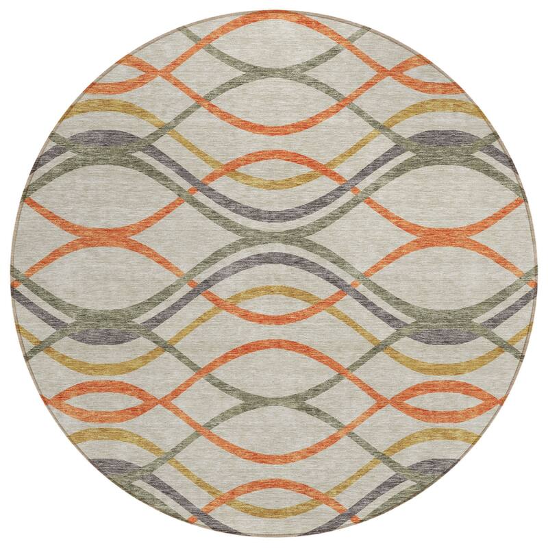 HomeRoots Abstract Transitional Rectangle Outdoor Rug