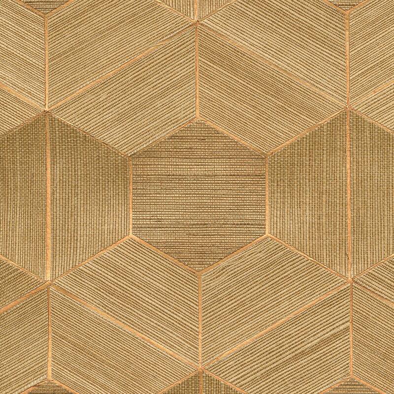 A-Street Prints Linzhi Copper Sisal Grasscloth Wallpaper