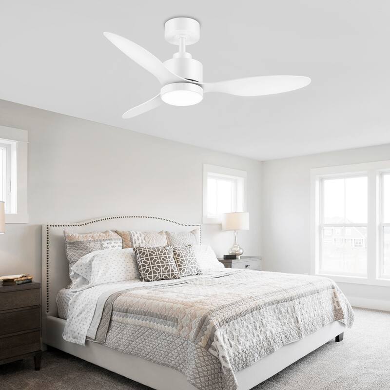 42 Inch LED Black/White Ceiling Fan with Lights Remote(3-Blade)