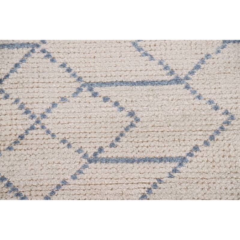 All-Over Moroccan Indian Area Rug Hand-Knotted Wool Carpet - 5'0"x 7'11"